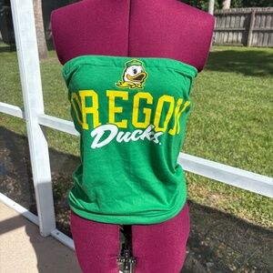 University of Oregon Ducks Strapless Tube Top Shirt size M